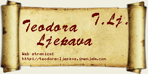 Teodora Ljepava vizit kartica